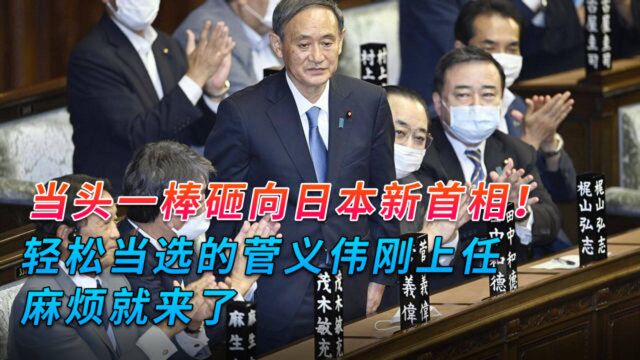 当头一棒砸向日本新首相!轻松当选的菅义伟刚上任,麻烦就来了