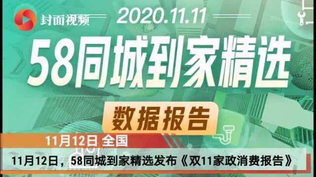 双11家政大数据:90后成家政消费主力军,成渝对抽油烟机清洗需求更高频