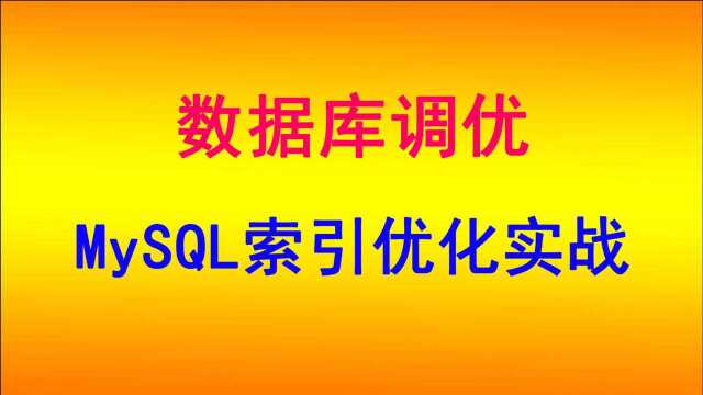 数据库调优MySQL索引优化实战诸葛老师