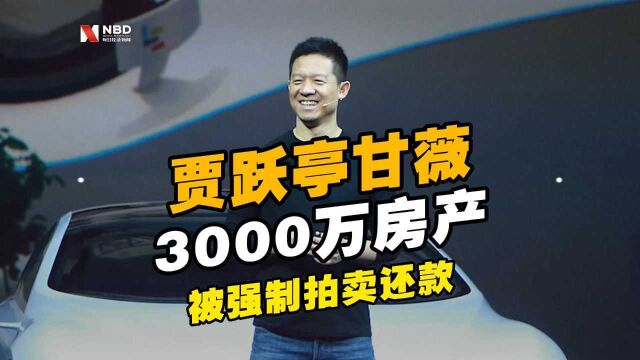 贾跃亭甘薇三千万房产被拍卖还款,4.67亿招商银行欠款未偿还