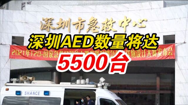 2021年上半年 深圳AED数量将达5500台