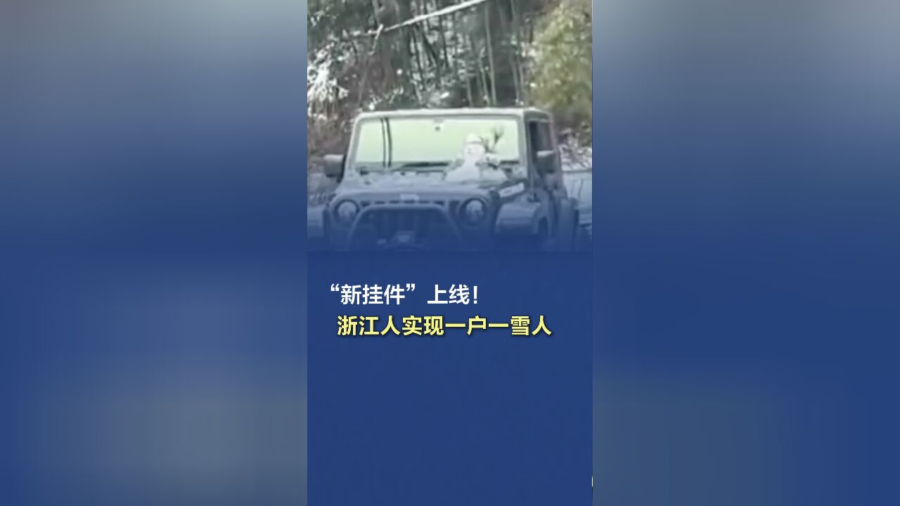 “新挂件”上线!浙江人实现一户一雪人