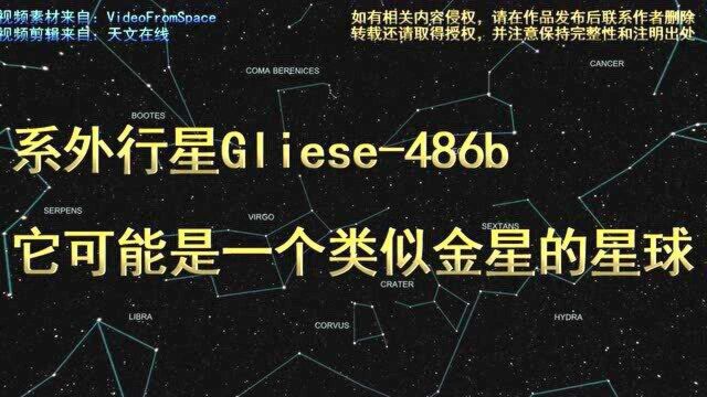 动画模拟系外行星Gliese486b,它可能是一个类似金星的星球