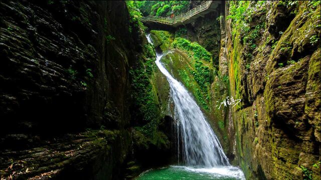 湘西自治州风景点之天龙峡大峡谷 天龙峡大峡谷大峡谷航拍 湘西自治州宣传片