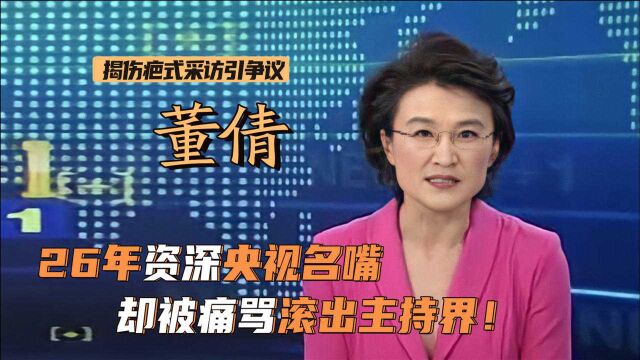 董倩:26年资深央视名嘴,却被骂“滚出主持界”,采访英雄太冷血