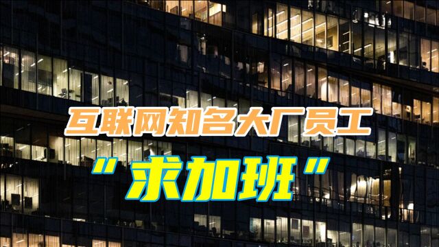 996还不够,互联网知名大厂员工“求加班”,赚钱别怕成过劳族?