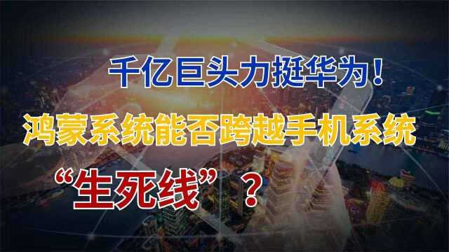 针对鸿蒙系统,市值1008亿的中国巨头,率先与华为达成合作!