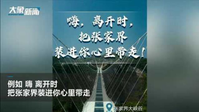 被张家界闭园海报破防了,网友:我欠张家界一趟旅游