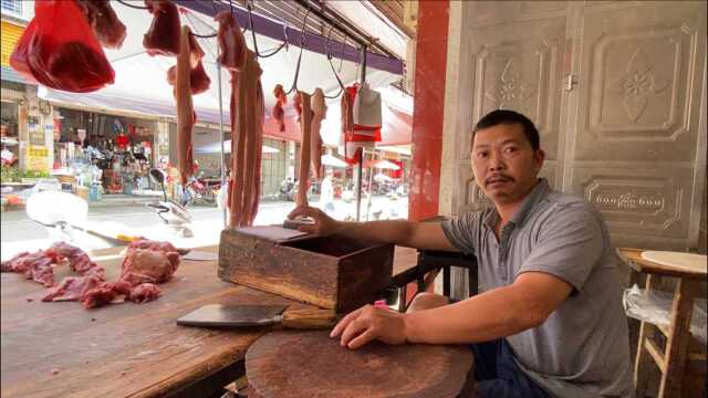 广东梅州网红猪肉佬,叫我体验一下卖猪肉,感觉怎么样