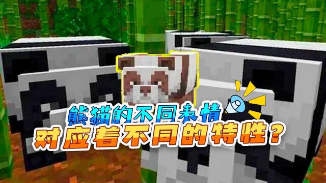 我的世界:你知道吗?熊猫的不同表情代表不同特性,实在是太有趣了!