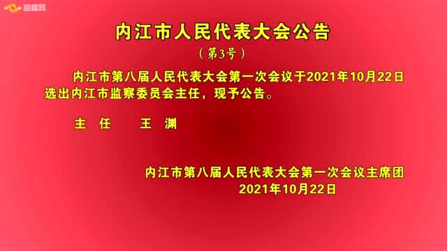 内江市人民代表大会公告(第3号)