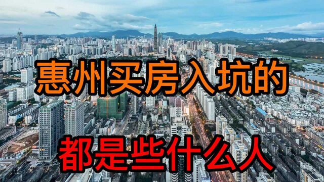 这些人已经把惠州房地产的坑给摊平了,前车之鉴,这坑你还要入吗?