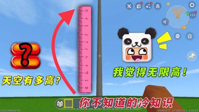 迷你世界:你不知道的冷知识,天空到底有多高?大神却说是无限高