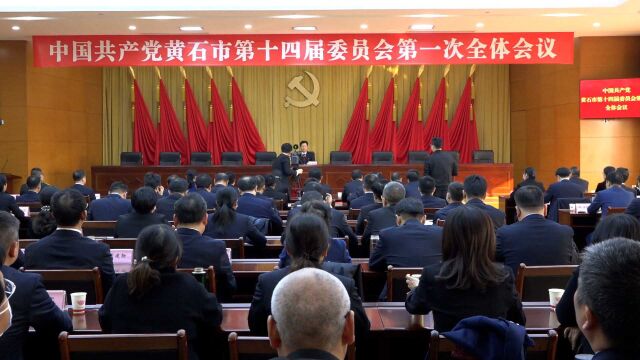 中国共产党黄石市第十四届委员会第一次全体会议举行