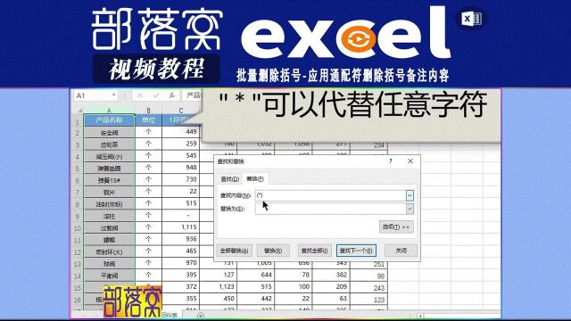 excel批量删除括号视频:应用通配符删除括号备注内容