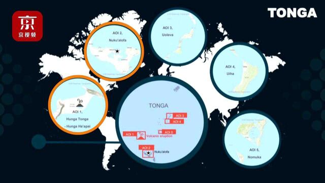 震撼!联合国公布汤加火山喷发前后对比图