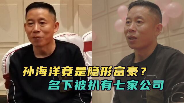 孙海洋被曝名下七家公司,开奥迪身价千万,捐款网友:瞎操心了!