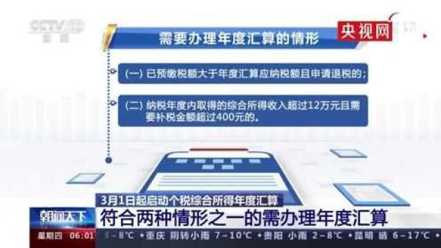 划重点!需办理个税年度汇算的2种情况