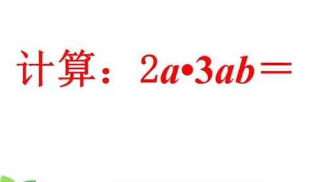 计算:2a•3ab=?简单题,错的人不少