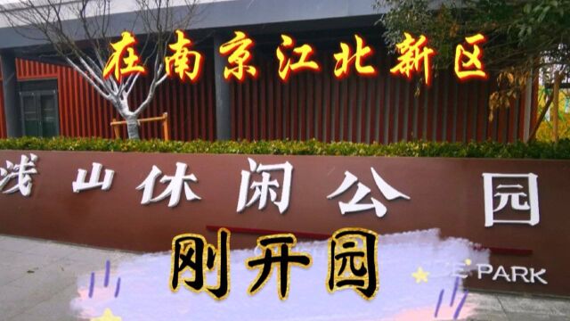 刚刚在江北新区开园的“浅山公园”