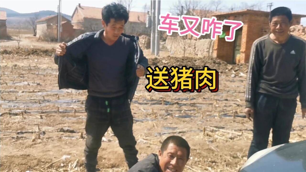 今天和老孟去乡下送猪肉,立福这车又走不了了,这可咋整?拖车吧