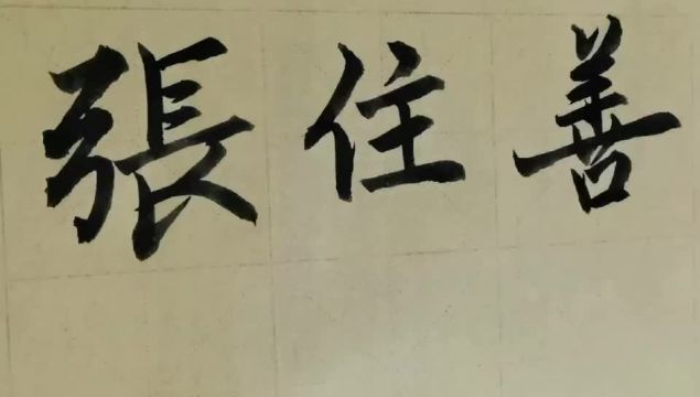 毛笔字天天练习张字