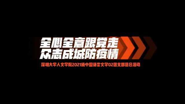 “全心全意跟党走,众志成城防疫情”团日活动