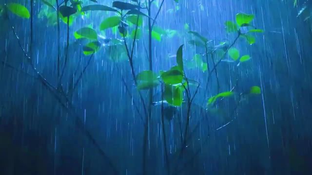 177下雨天森林夜景视频素材