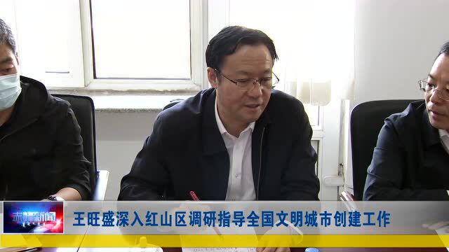 王旺盛深入红山区调研指导全国文明城市创建工作