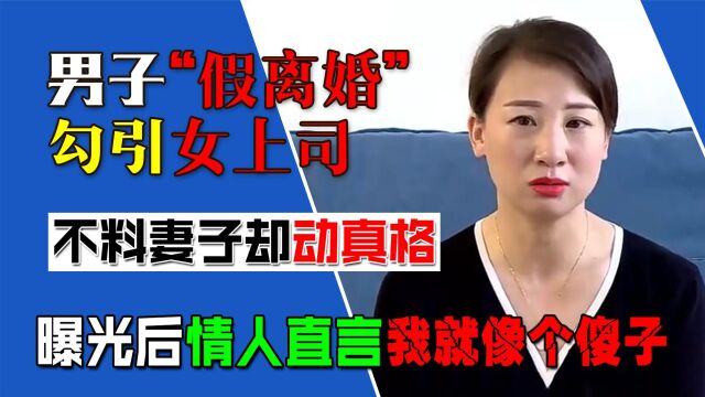 男子假离婚勾引上司,不料妻子动真格,曝光后情人直言我像个傻子(二)