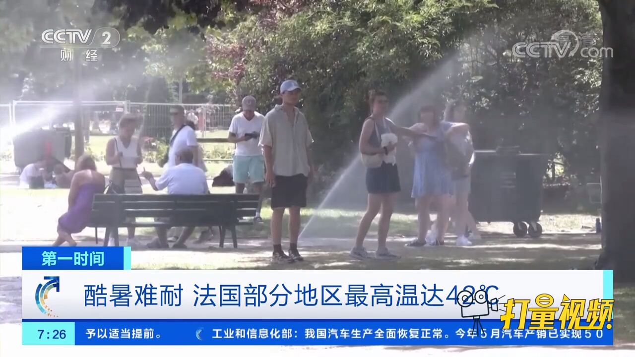 酷暑难耐,法国部分地区最高温达42℃