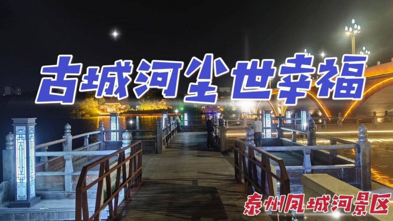 漫游入夜的泰州凤城河畔,似梦似幻的沉浸式夜景,恍若一眼看千年