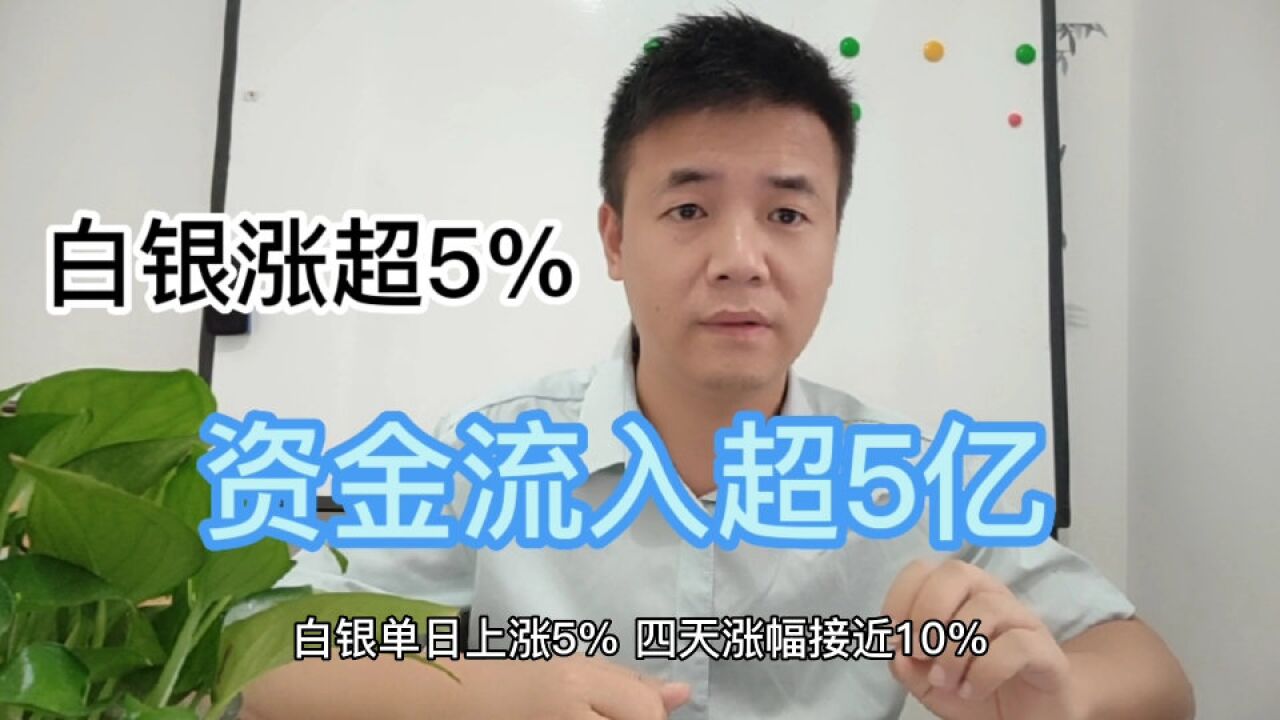 白银日线涨5%,资金流入超5亿,白银中期价值亮点在哪?