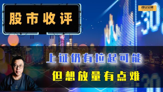 周一股市收评:上证仍有拉起可能,但想放量有点难