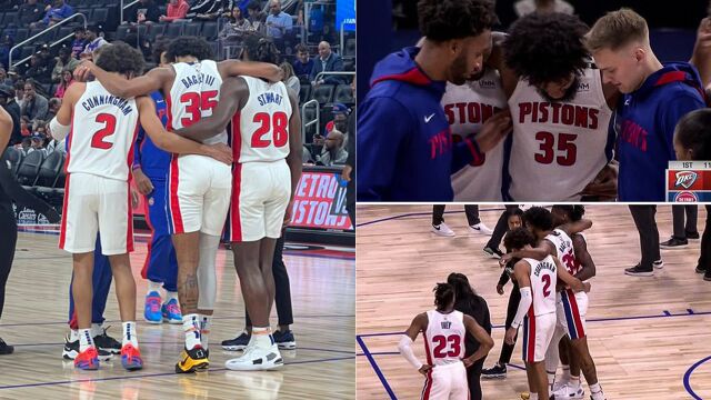NBA又伤一人！活塞小将巴格利三世开场不到1分钟就受伤，昔日榜眼无接触滑倒痛苦倒地被扶下场