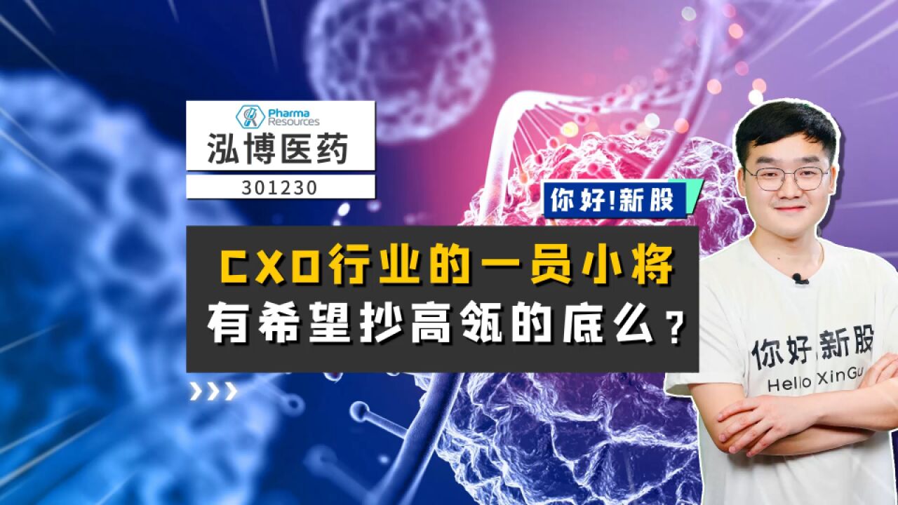 泓博医药:CXO行业的一员小将,有希望抄高瓴的底么?