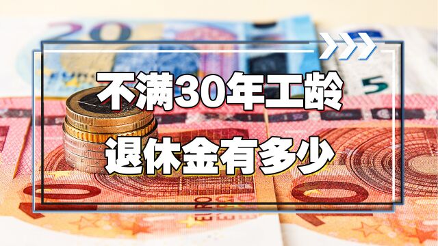 工龄不满30年,退休后每月养老金能领到3000元吗?计算标准是什么?