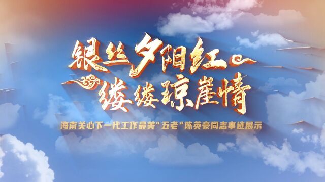 全国关心下一代“最美五老”,海南省关工委常务副主任陈英豪