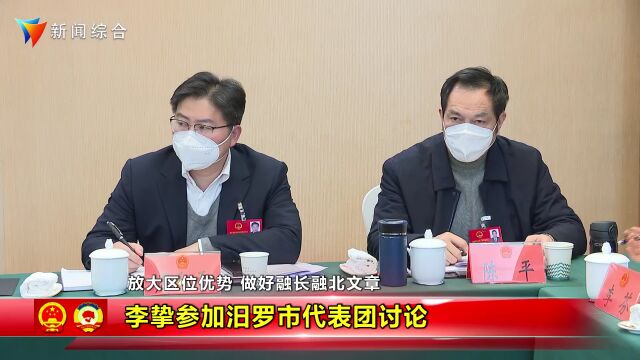 李挚参加汨罗市代表团讨论