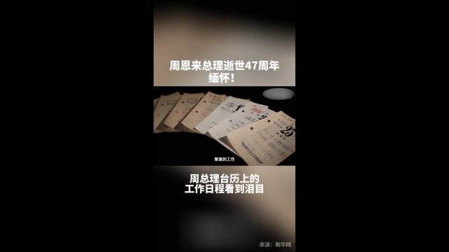 缅怀周恩来总理