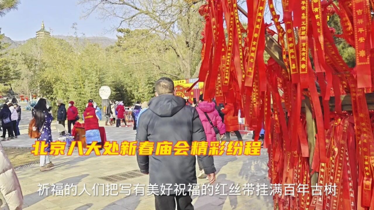 北京八大处公园新春庙会精彩纷呈,祈福和吃喝玩乐全都有