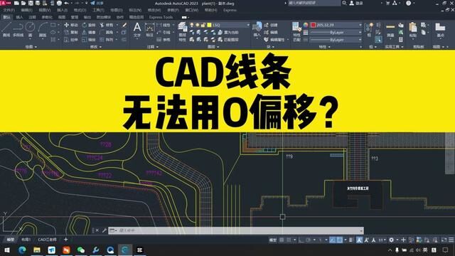 CAD线条无法用O偏移?只要花一分钟,帮你彻底解决问题! #cad教程 #o偏移