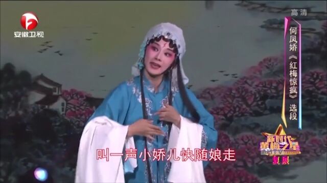 黄梅戏《红梅惊疯》选段,何凤娇嗓音清雅动人,优雅动人丨花戏楼