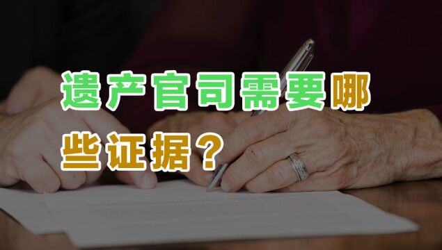 遗产官司需要哪些证据?