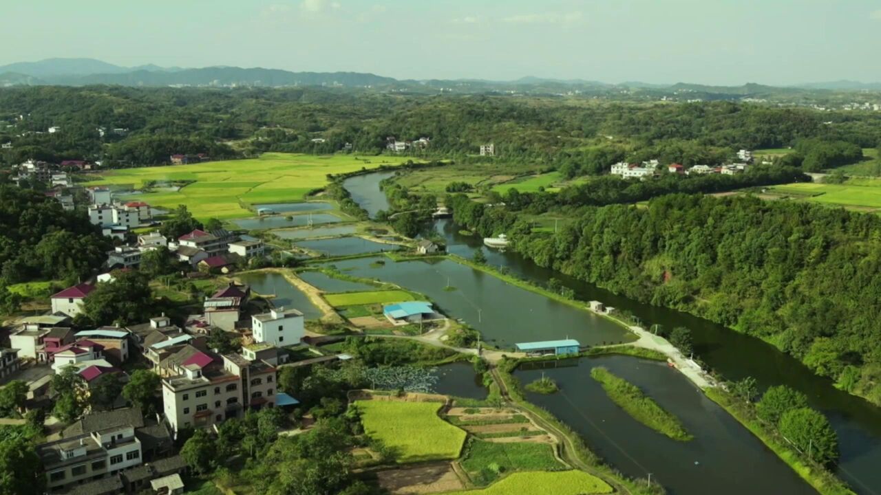 航拍“美丽河湖”丨祁东县白河:水清岸绿 岁岁安澜