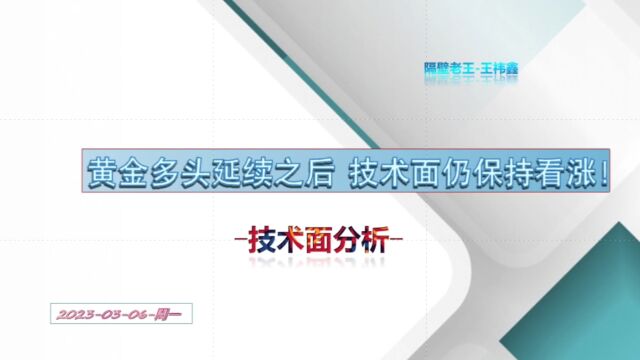 黄金多头延续之后 技术面仍保持看涨!