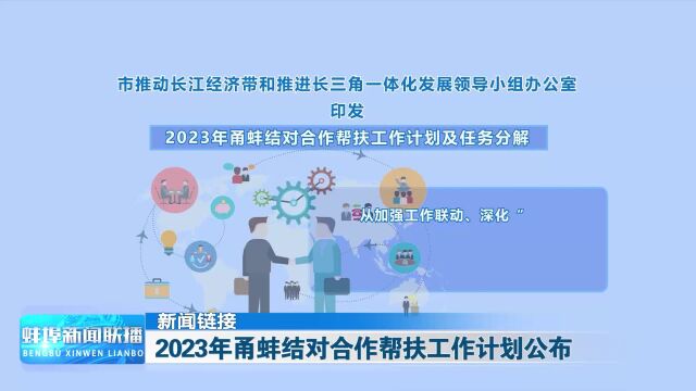 新闻链接 2023年甬蚌结对合作帮扶工作计划公布