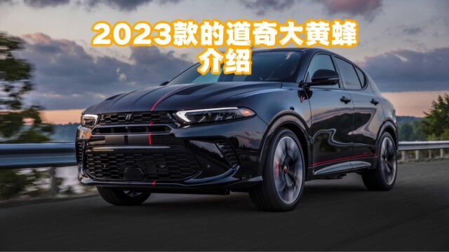 2023款道奇大黄蜂,与阿尔法罗密欧共用零配件的紧凑型SUV,被称之为3万美元以下最好的SUV.