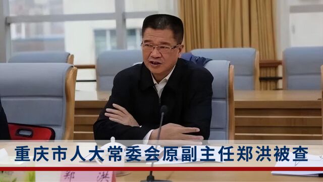 全国两会后“首虎”!重庆市人大常委会原副主任、党组原副书记郑洪被查