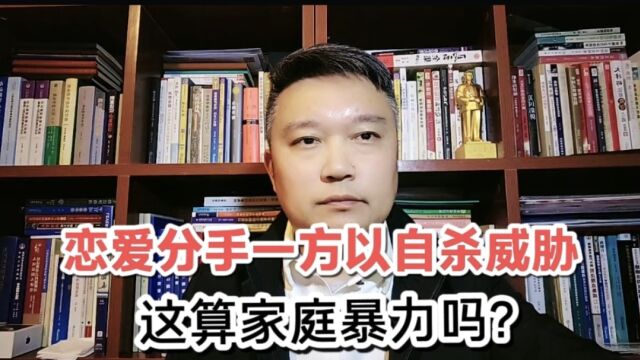 恋爱同居期间一方提出分手,另一方自杀威胁,算家庭暴力吗?